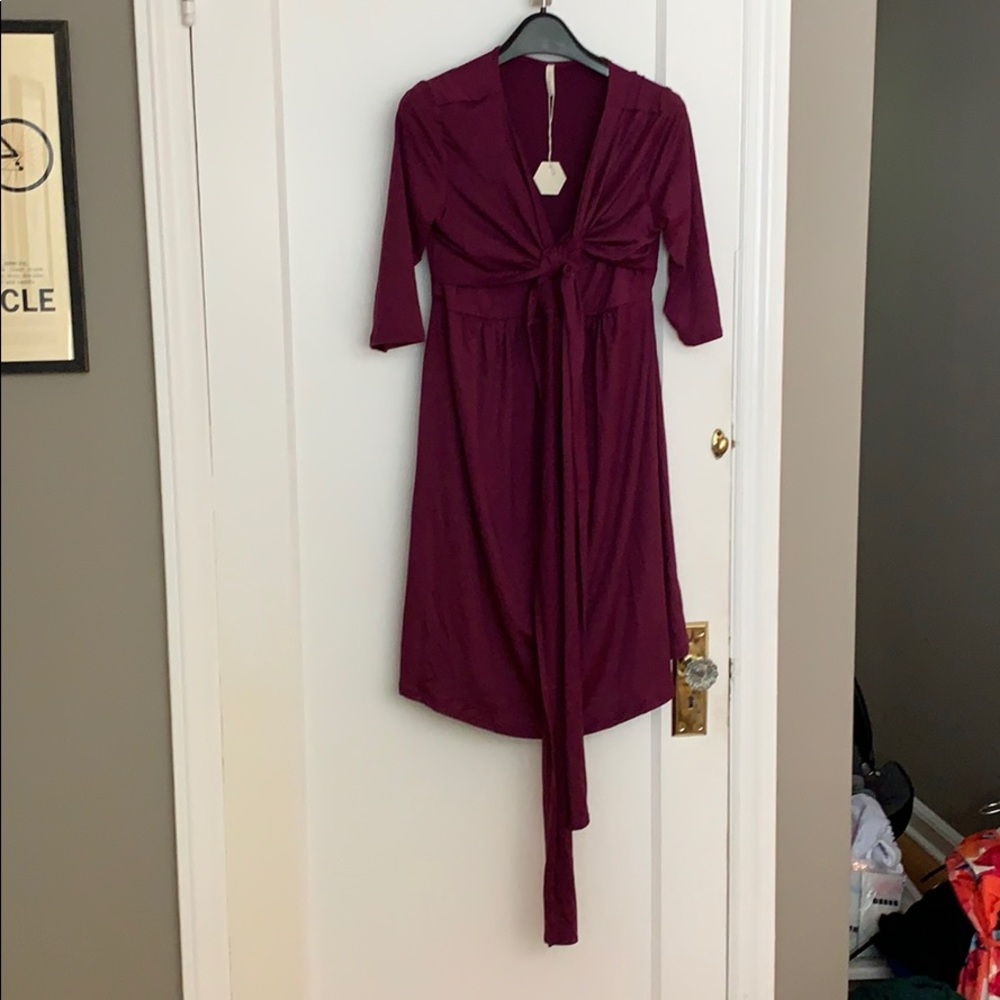NWT Pinkblush Plum Maternity/Nursing Wrap Dress